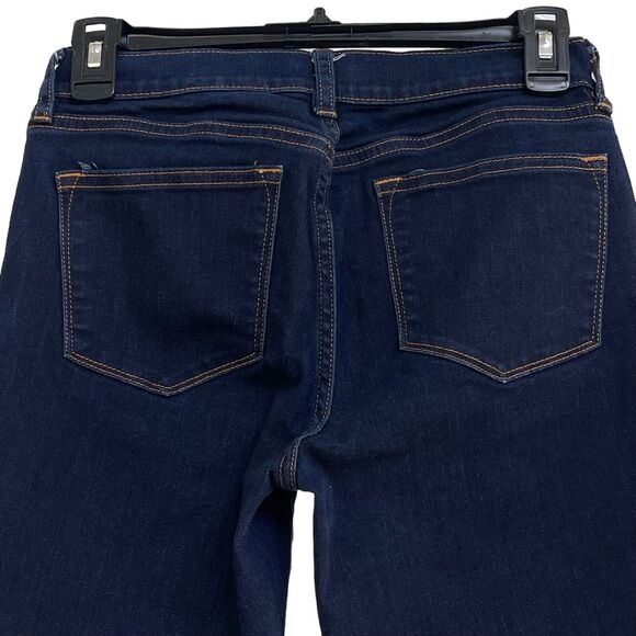 J Crew Factory SZ 26 Skinny Jeans Mid-Rise Zip-Fly Stretch Dark Wash Blue Womens - Picture 4 of 9